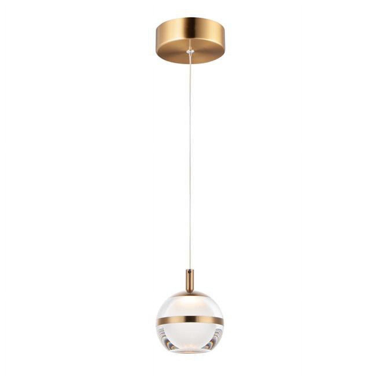 Et2 E24591-93 Swank 5" Wide Led Mini Pendant - Brass