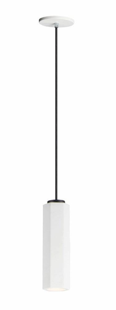 White and Black Gypsum Mini Pendant Light with LED Bulb