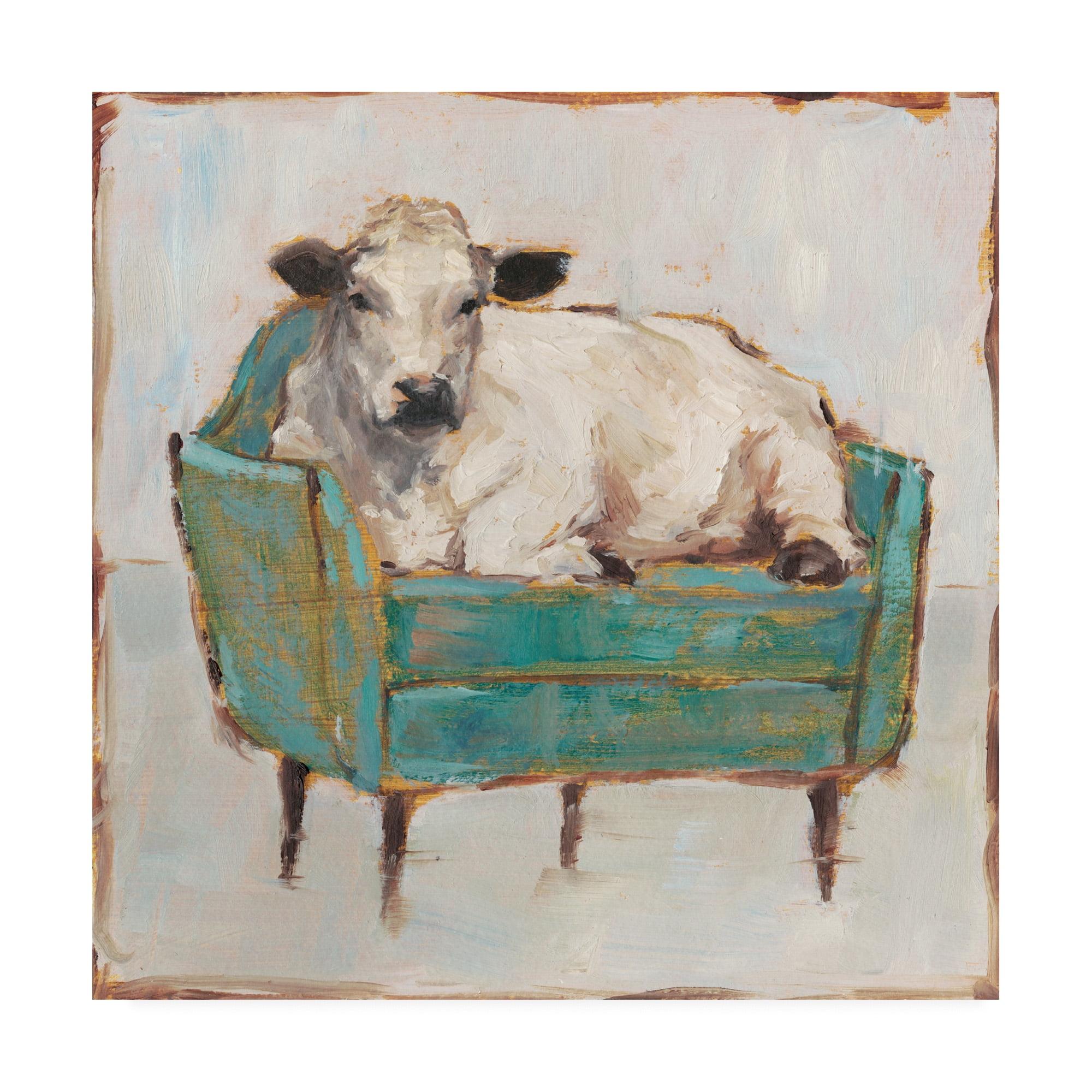 Trademark Fine Art - Ethan Harper 'Moo-ving In I' Canvas Art