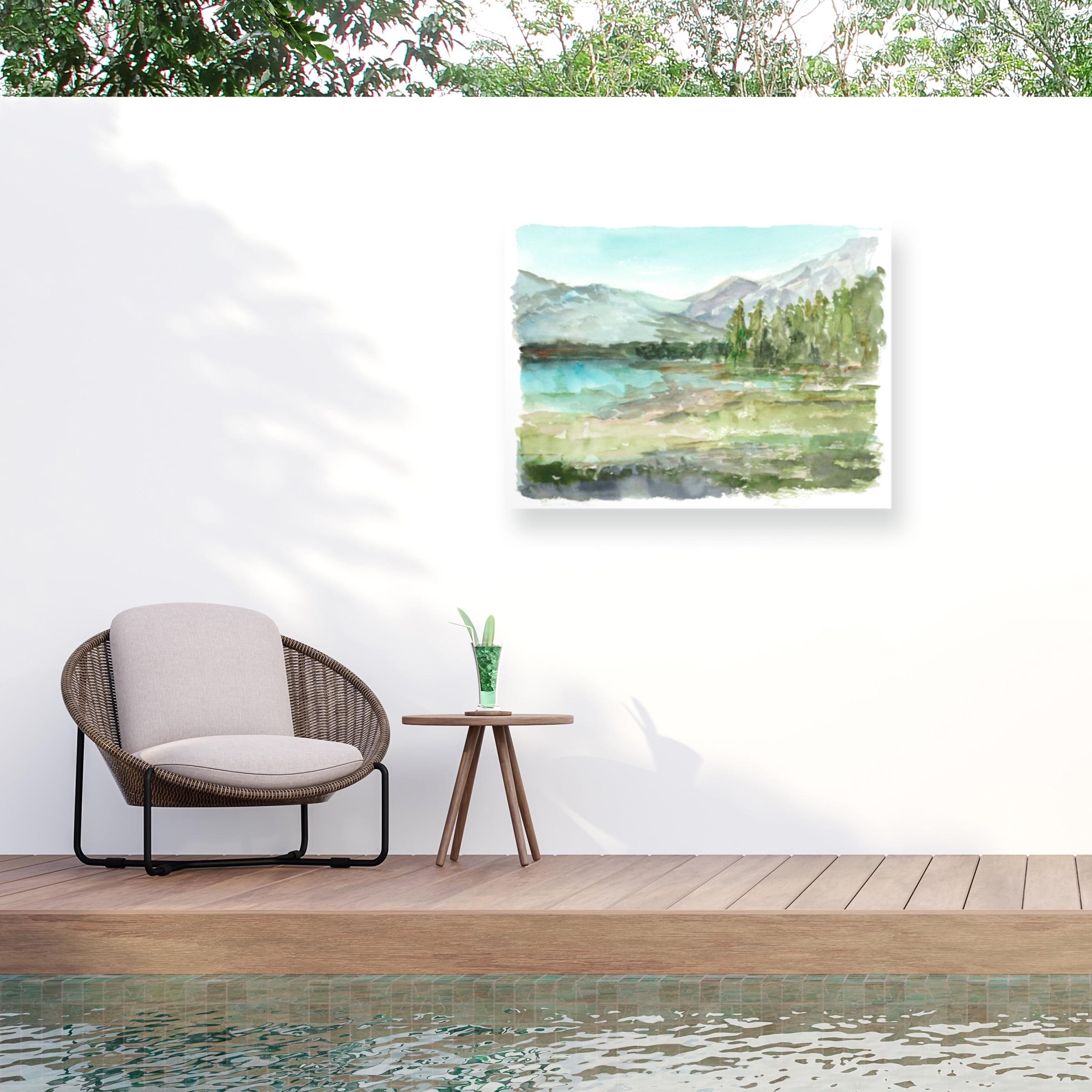 Plein Air Reservoir I Outdoor Landscape Canvas Print