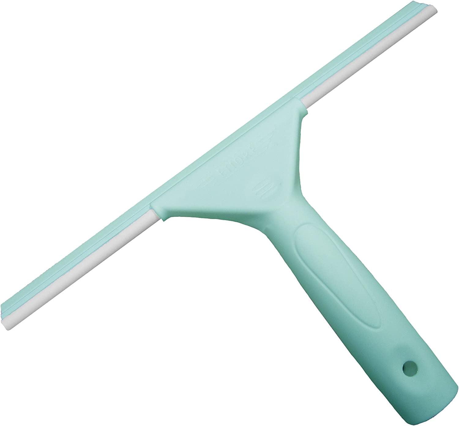 Aqua Silicone Shower Squeegee with Rubber Blade, 11 inches