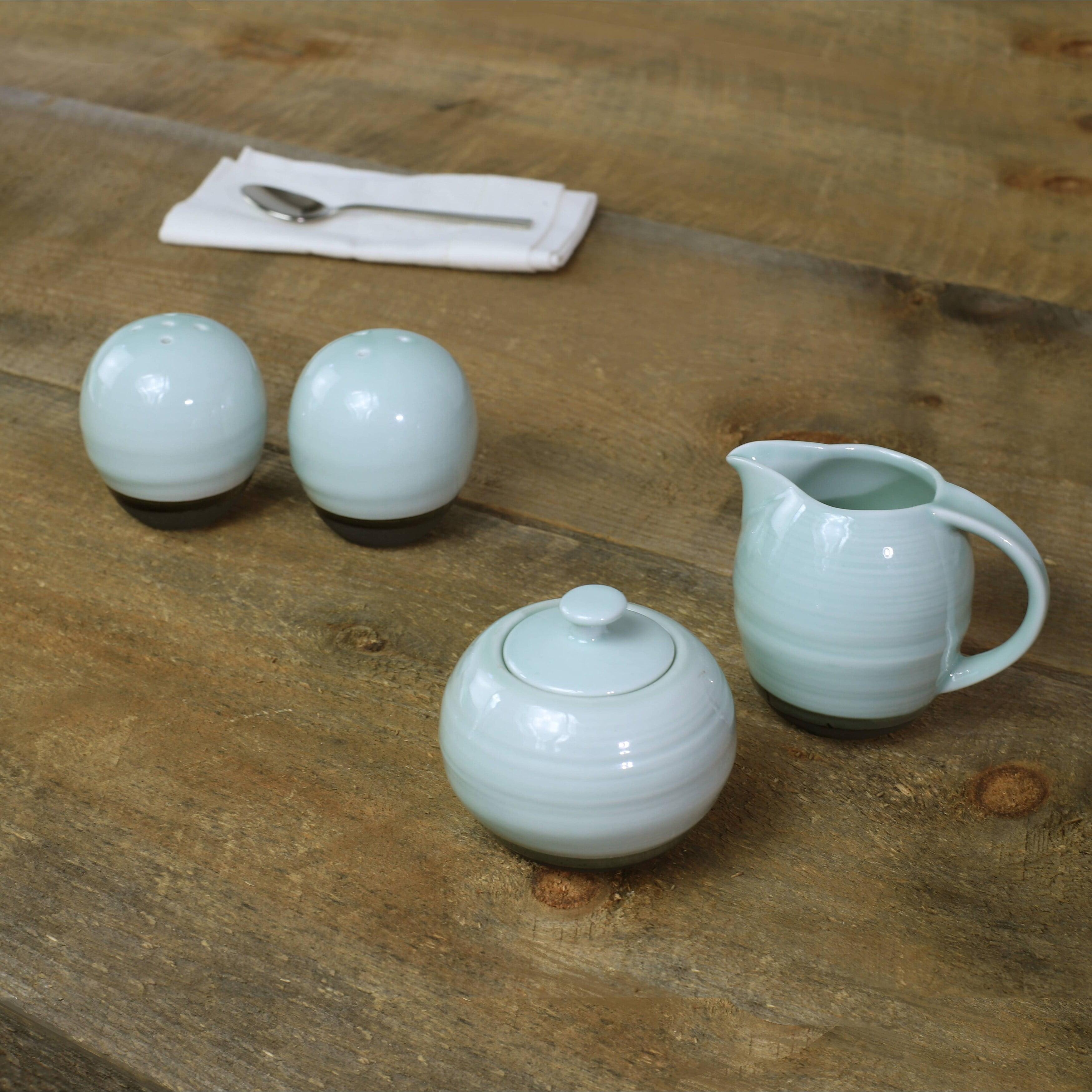 Diana Mint Green Porcelain 4-Piece Breakfast Set