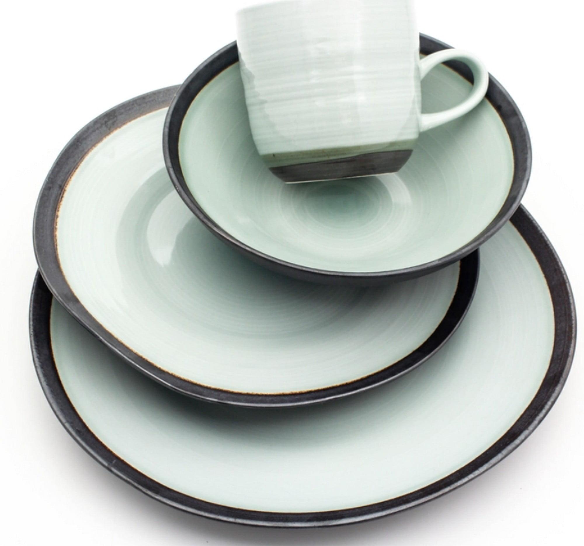 Diana 16 Piece Coastal Porcelain Dinnerware Set