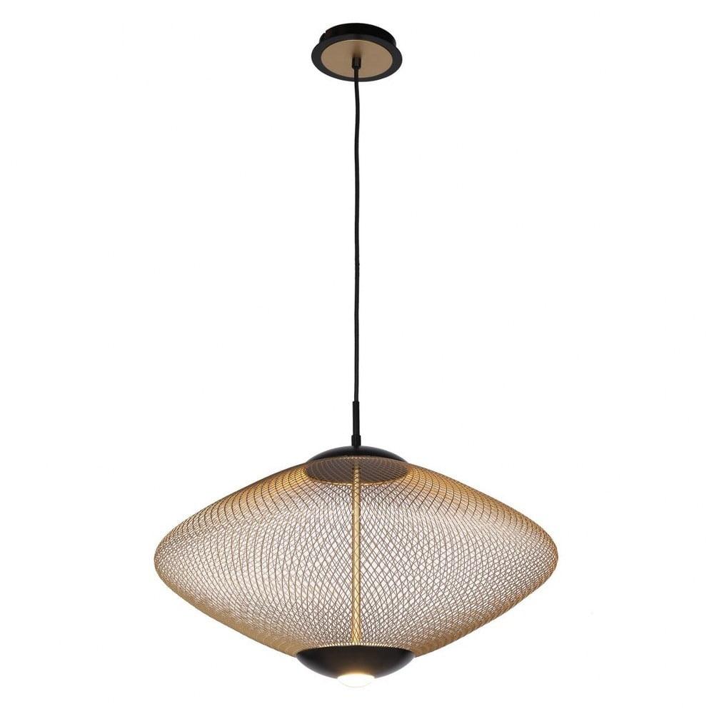 Park 22" Black and Gold LED Pendant Light