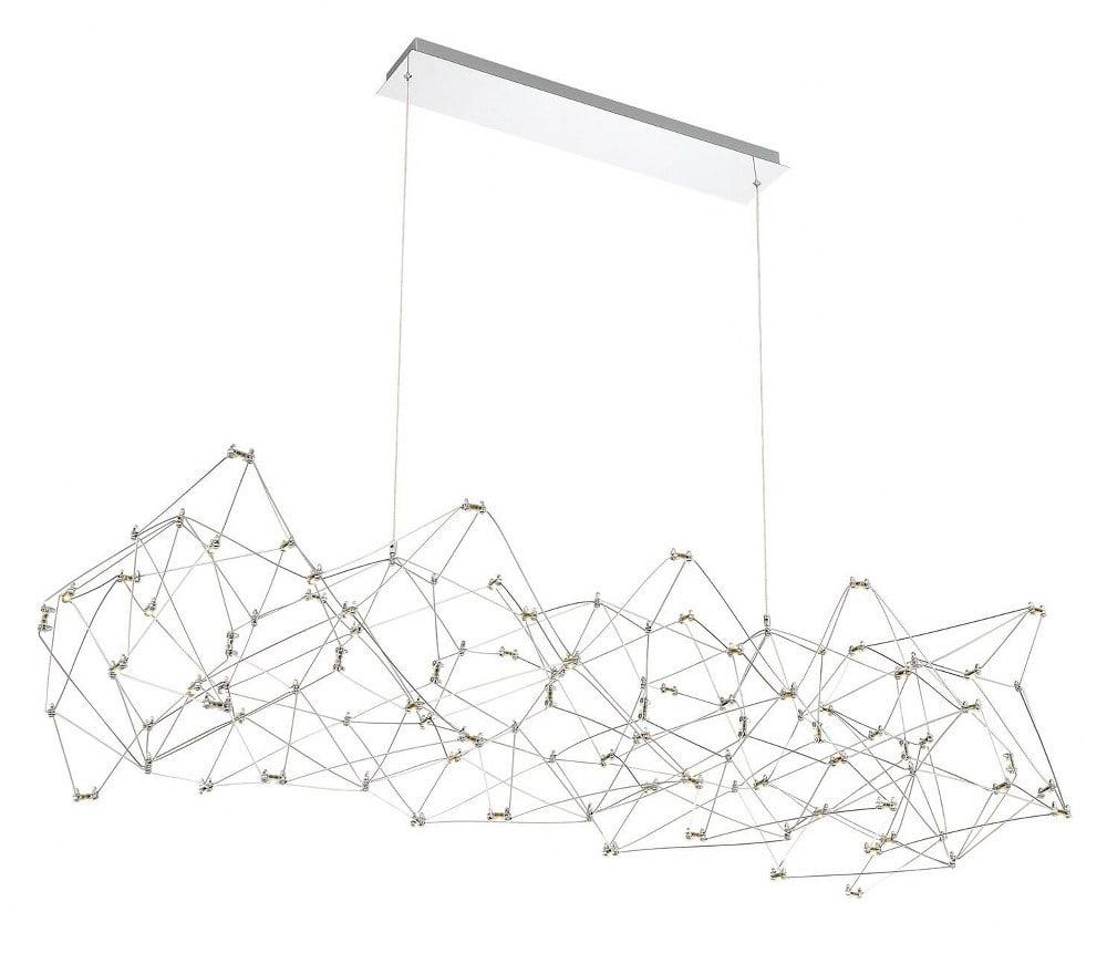 Leonardelli 65" Chrome LED Abstract Chandelier