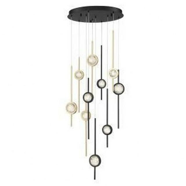 Eurofase LED Anodized Aluminum Mix + Clear Seeded Ball