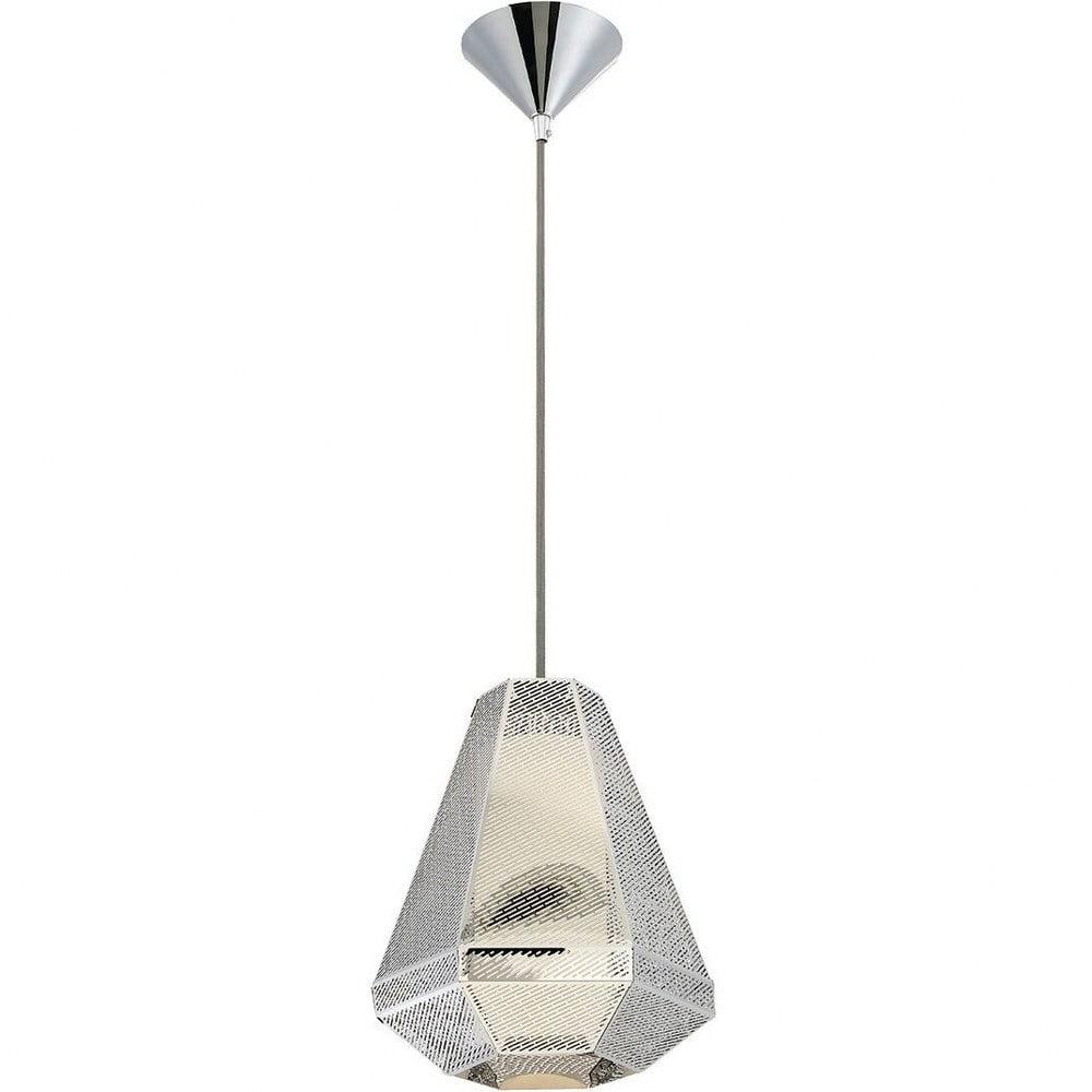 Chrome Frosted Glass Mini Pendant Light