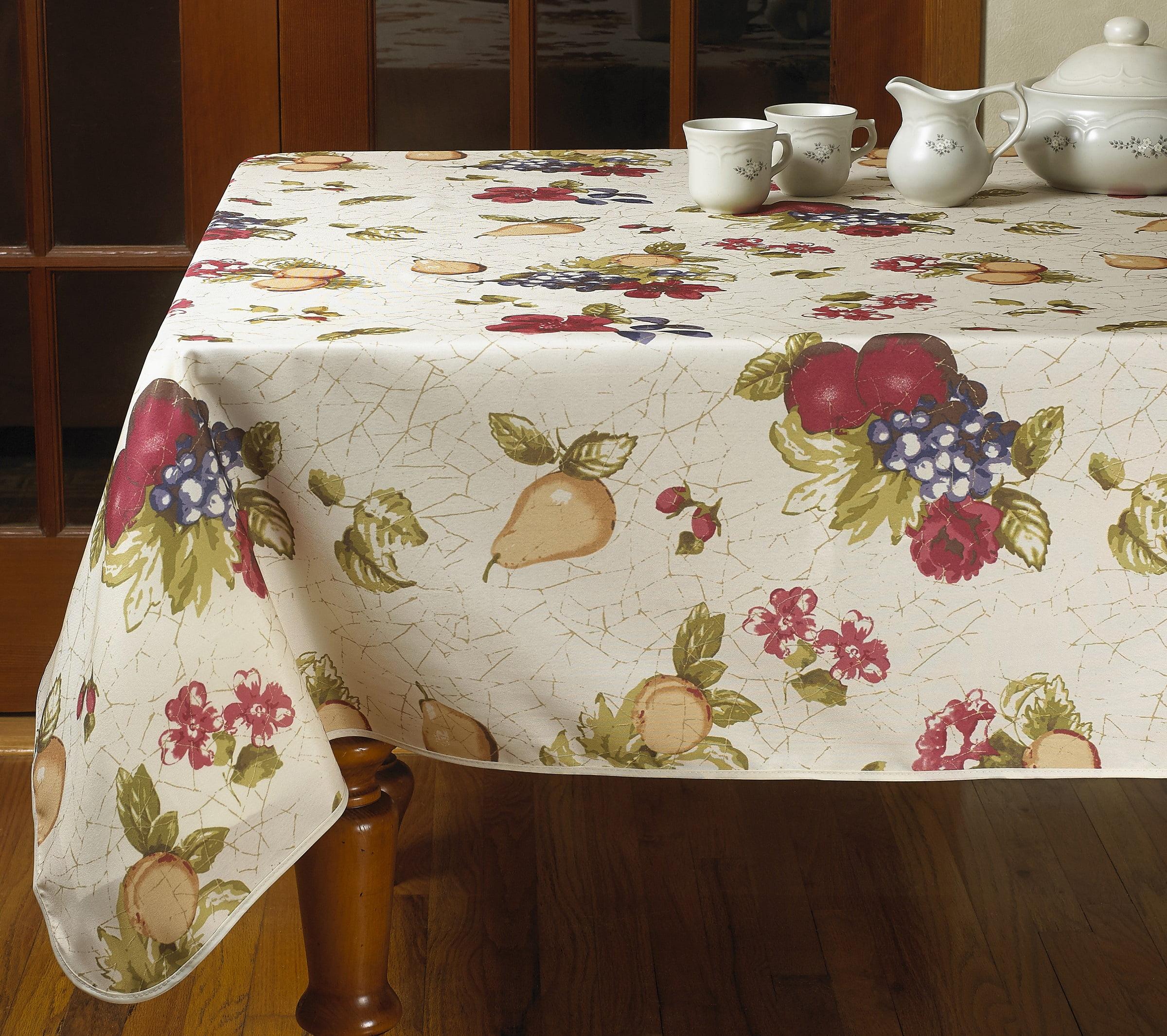 European Paradise Fruits Vintage design Printed Tablecloths - Beige