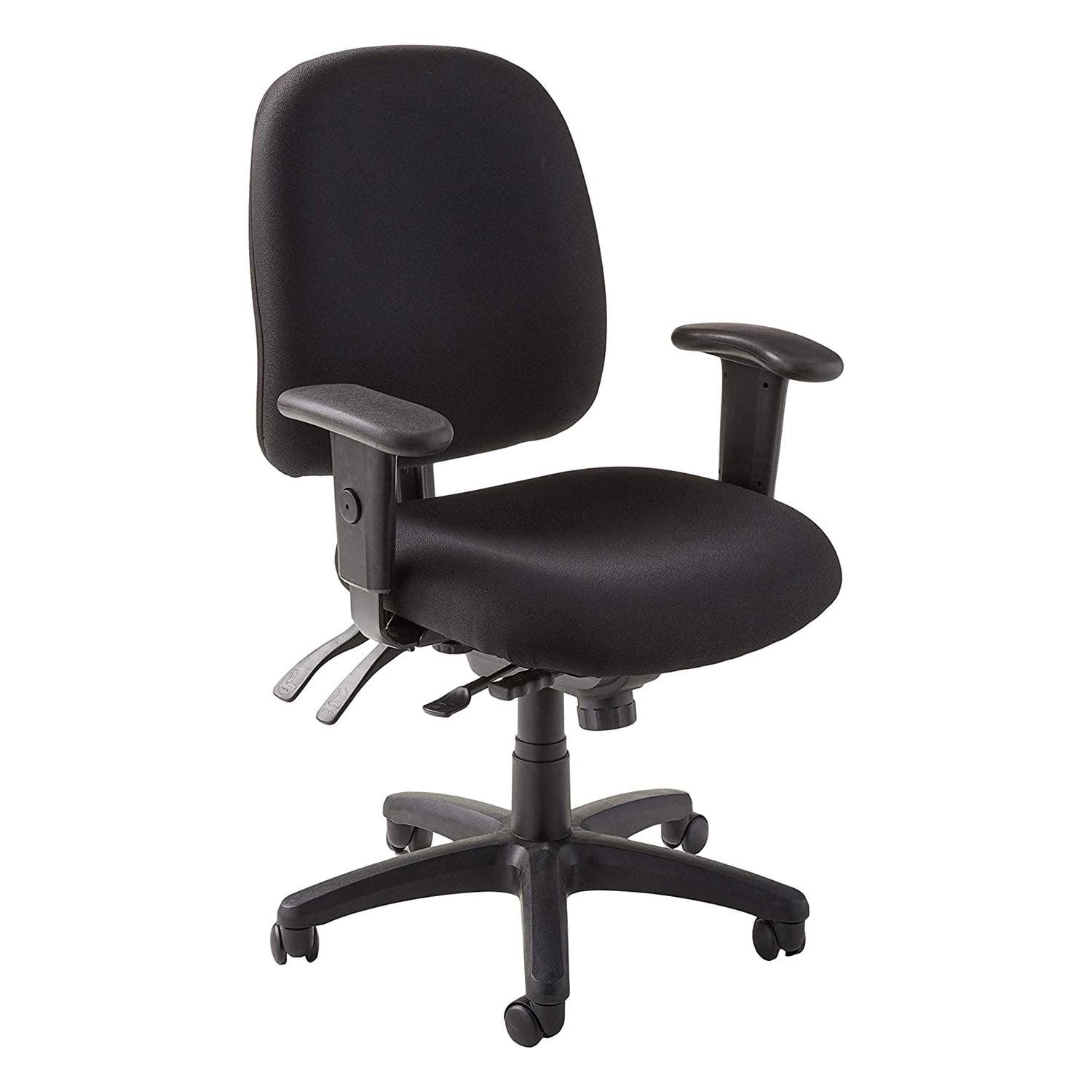 Eurotech 4 x 4 Multi Function Ergonomic Office Desk Chair w/ Armrests, Black