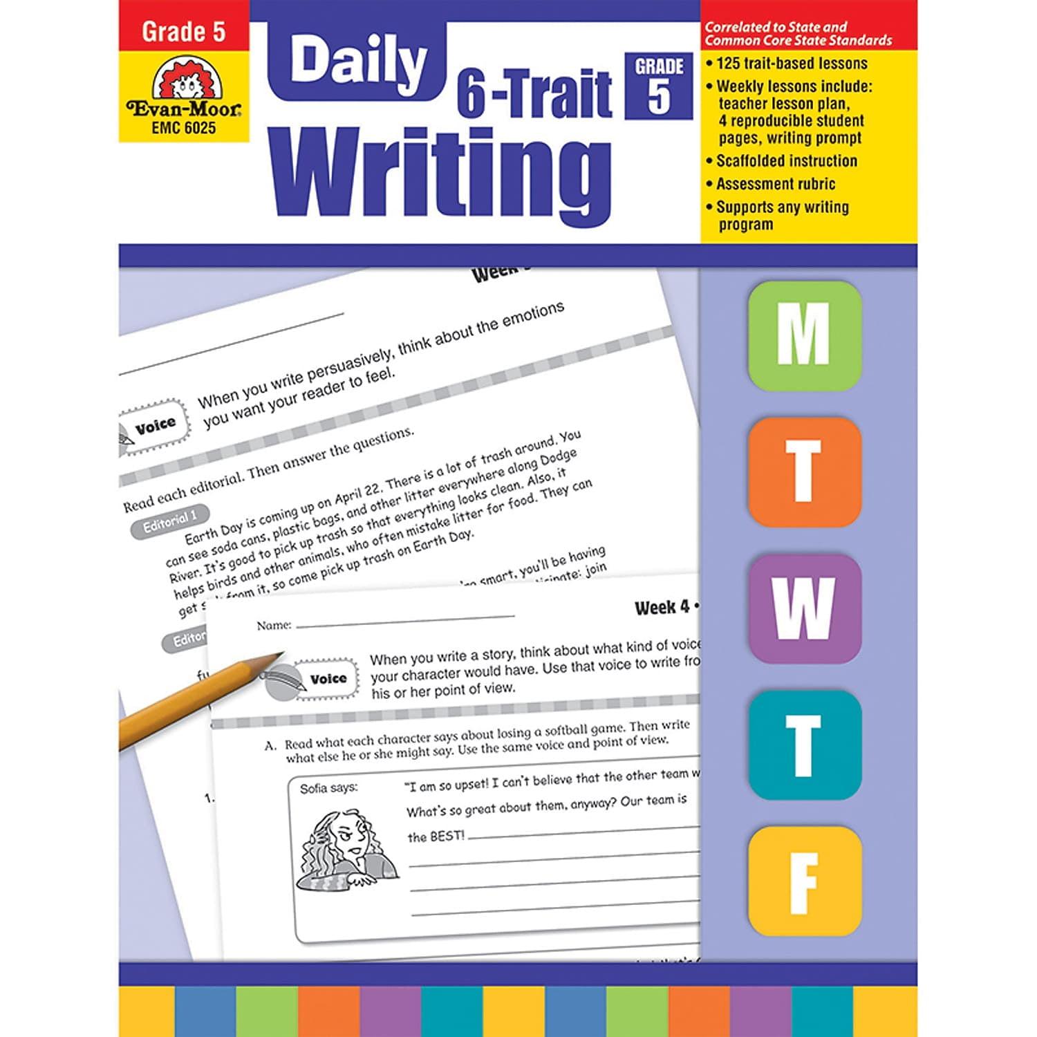 Evan-Moor Daily 6 Trait Writing Grade 6 Book