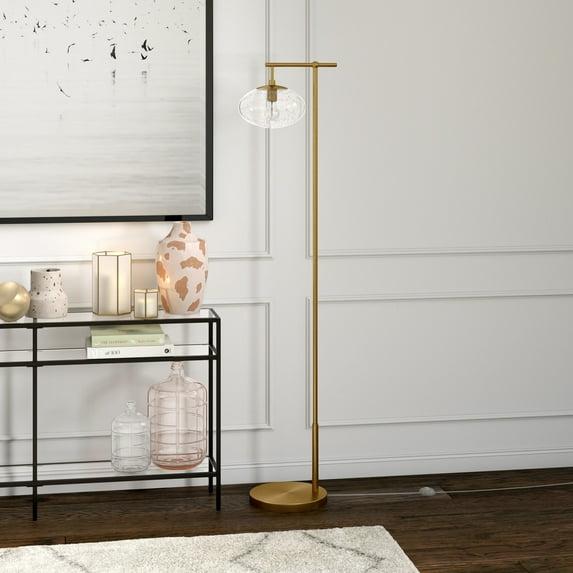 Evelyn&Zoe 68" Gold Floor Lamp