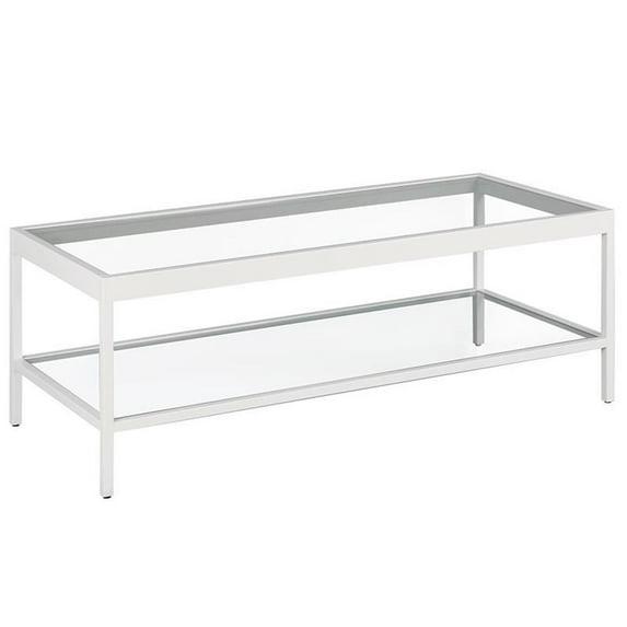 Evelyn&Zoe Alexis 45" Wide Rectangular Coffee Table, White