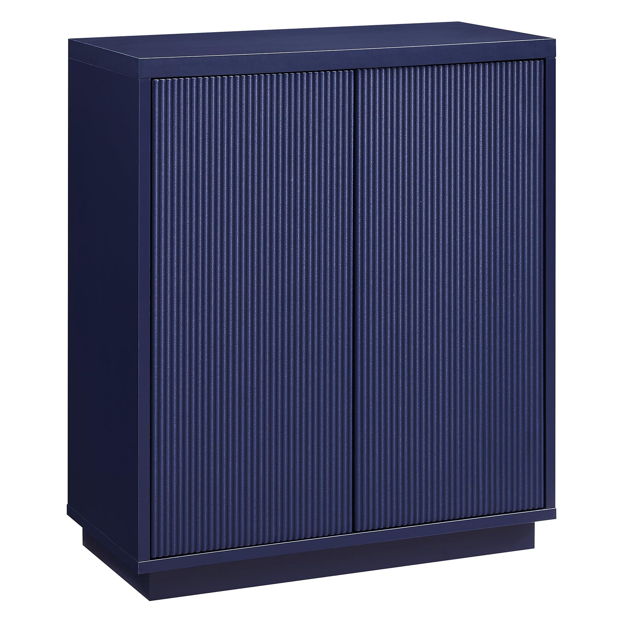 Evelyn 28" Dark Blue Adjustable Shelf Office Accent Cabinet