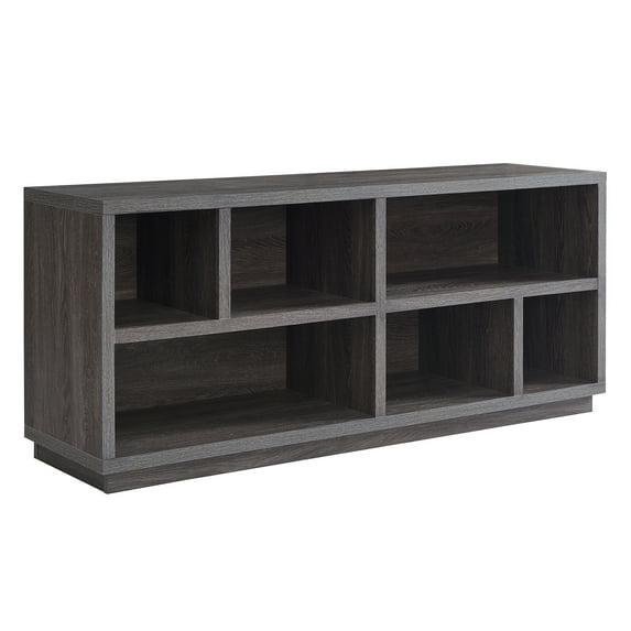 Evelyn&Zoe Bowman Rectangular TV Stand for TV's up to 65", Burnished Oak