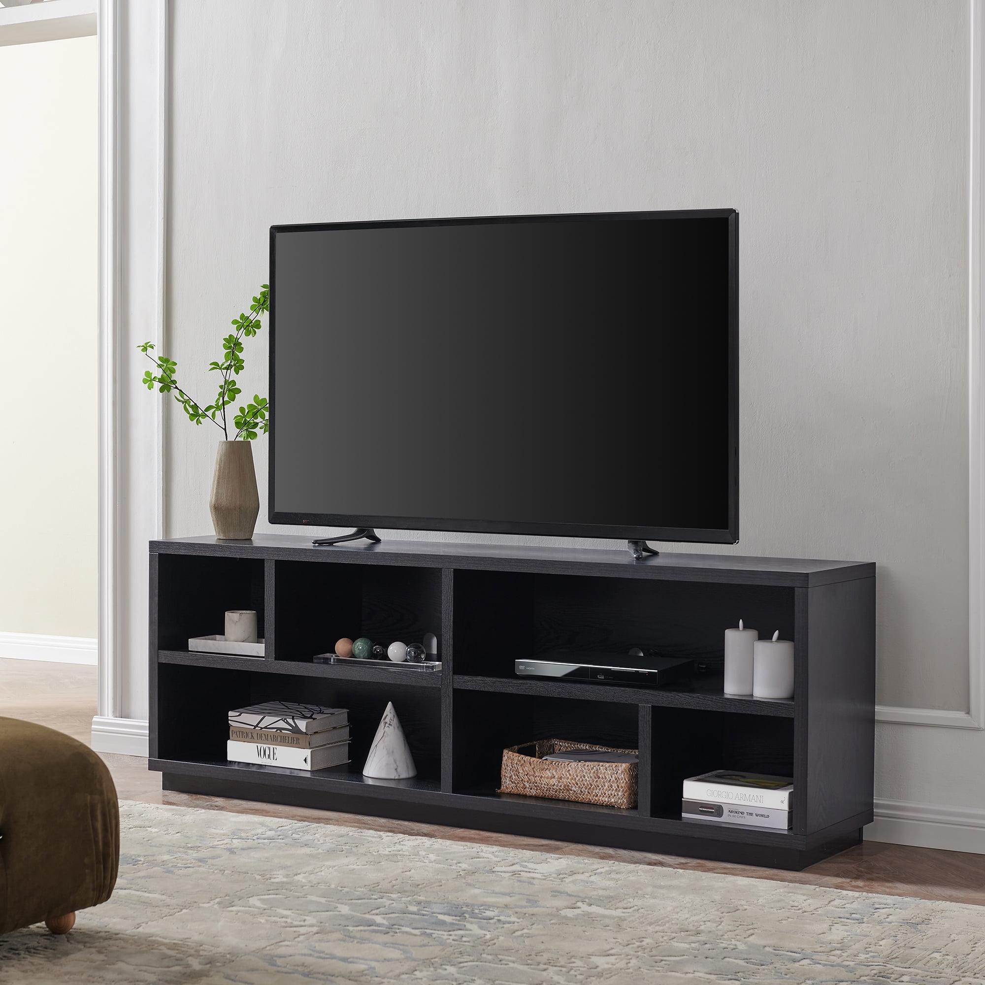 Evelyn&Zoe Bowman TV Stand for TV's up to 75", Black Grain