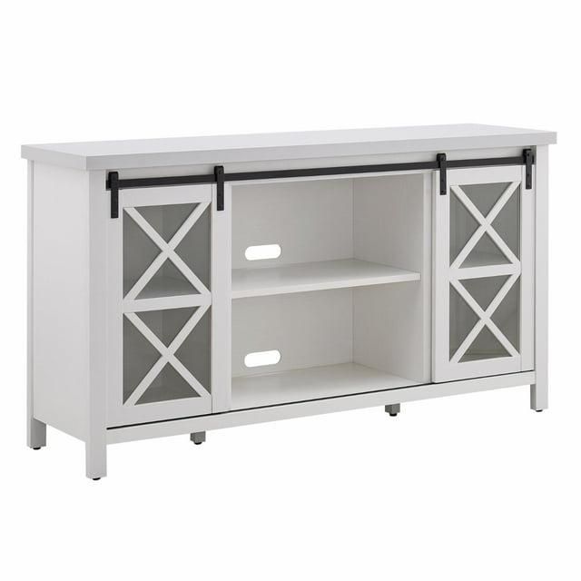 Evelyn&Zoe Clementine Rectangular TV Stand for TV's up to 65", White