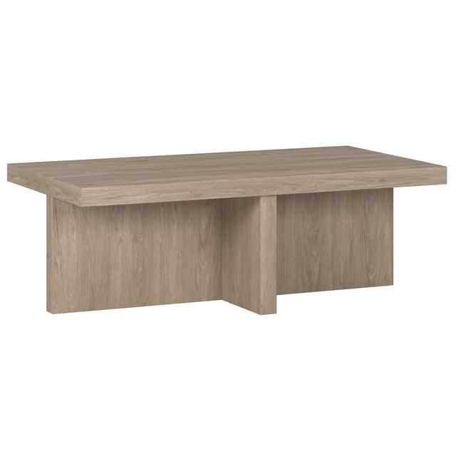 Evelyn&Zoe Contemporary Durable Rectangular Medium Density Fiberboard, Antiqued Gray Oak