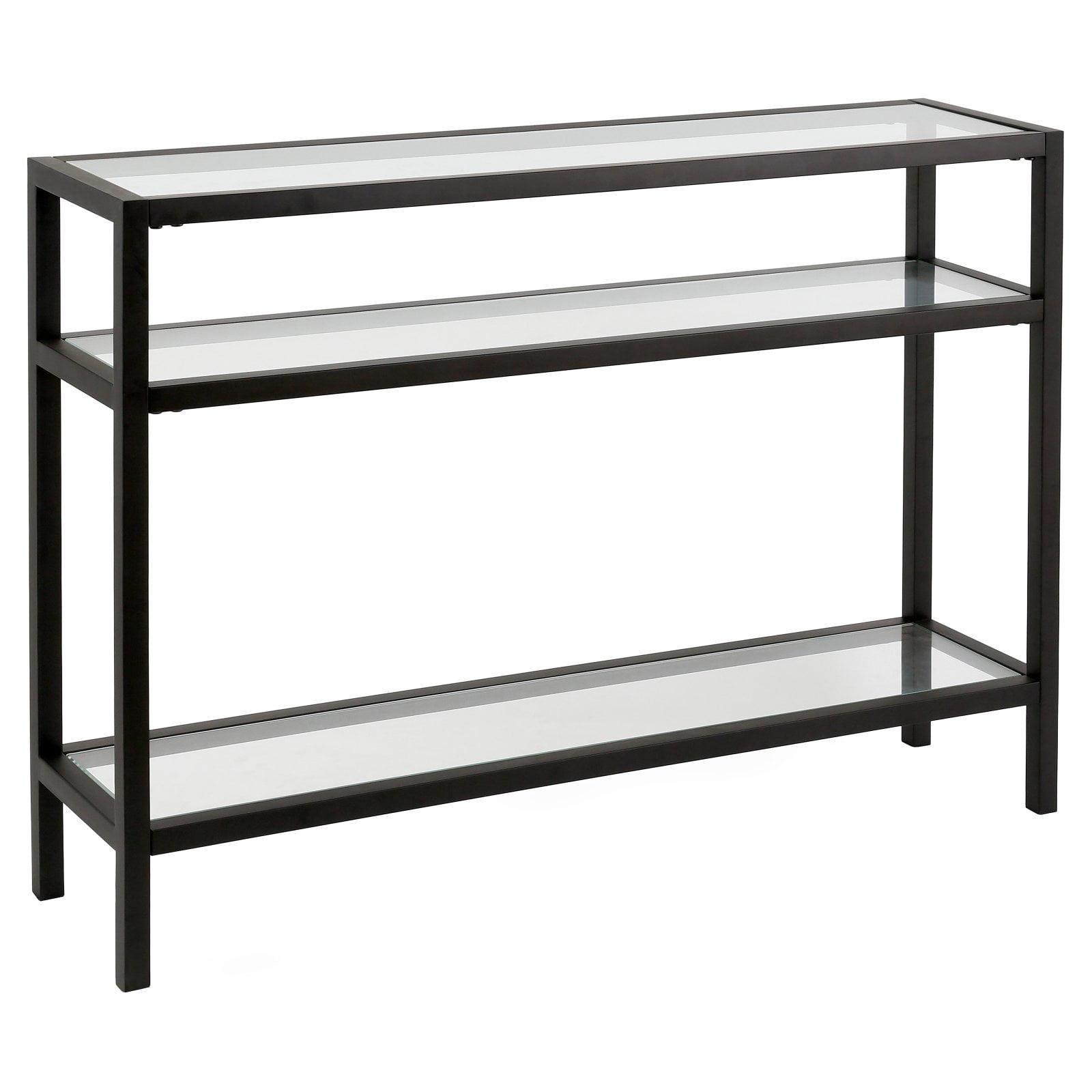 30' Metal Console Table in Black - Henn&Hart