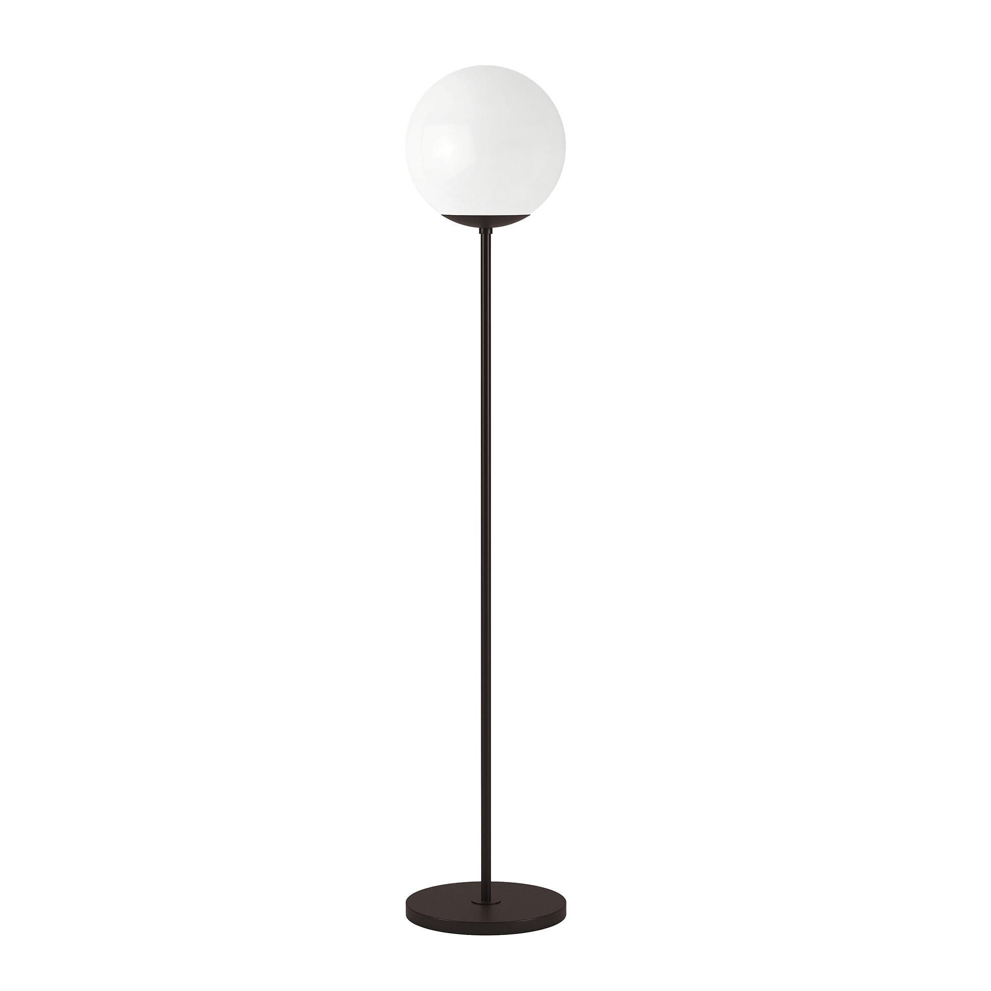 Blackened Bronze Globe Shade Floor Lamp