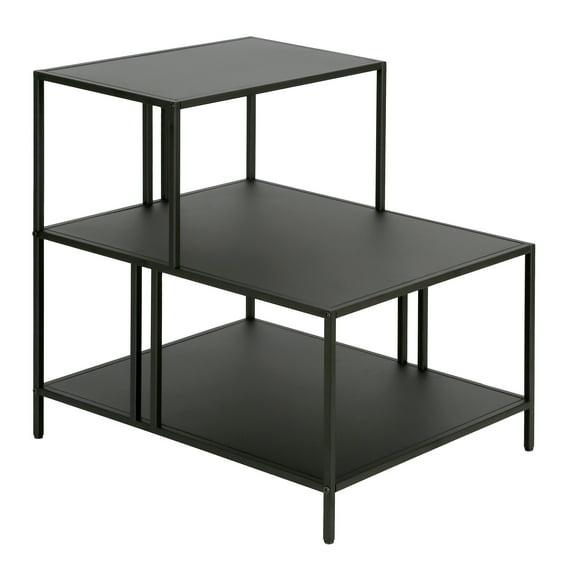 Evelyn&Zoe Cortland 20" Wide Rectangular Side Table, Blackened Bronze
