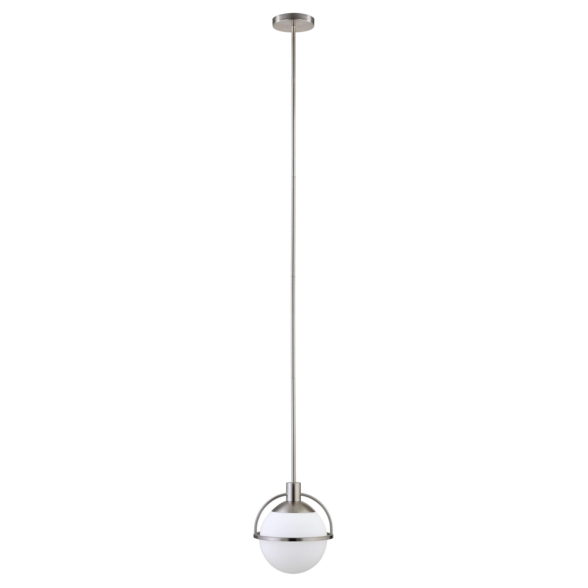 Cieonna 9.38" Brushed Nickel Globe Pendant Light