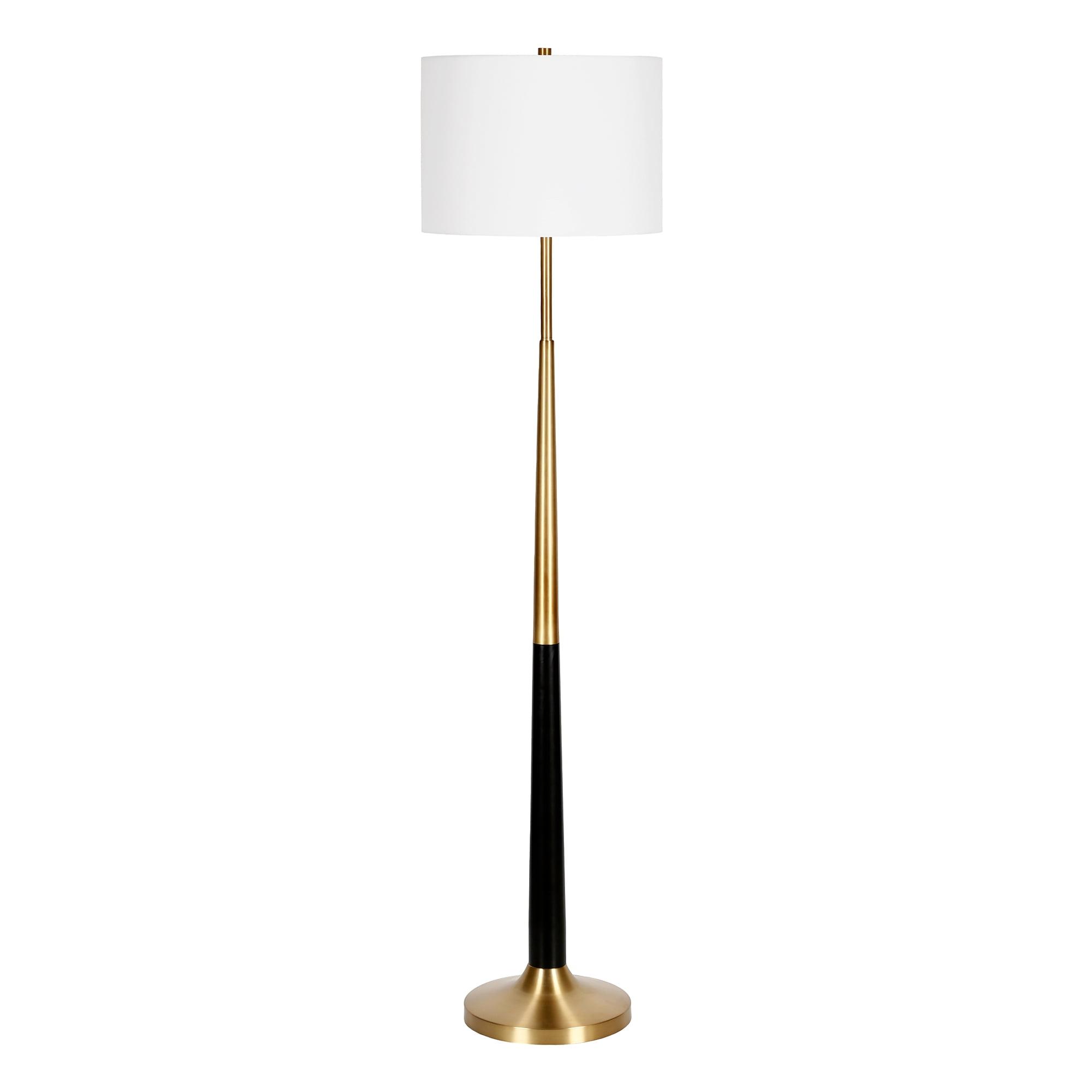 Adjustable 60" Brass and Matte Black Smart Floor Lamp