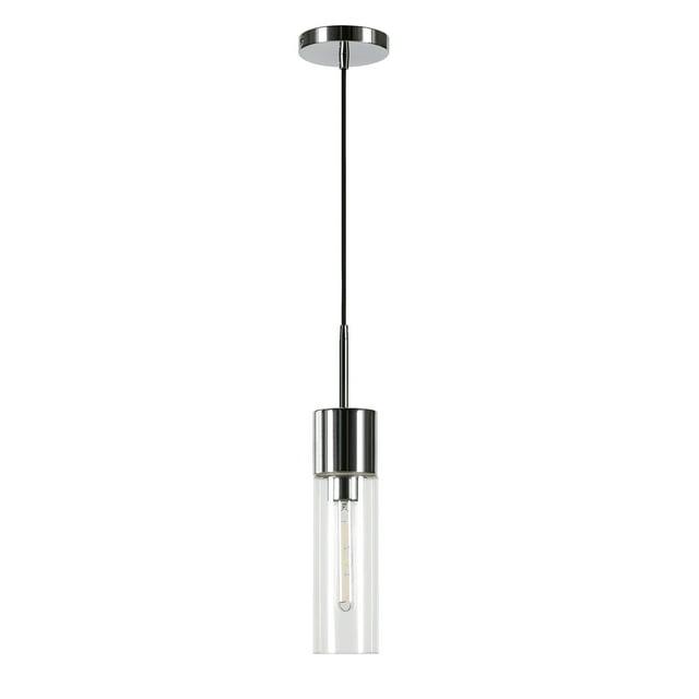 Evelyn&Zoe Industrial Clear Glass Pendant