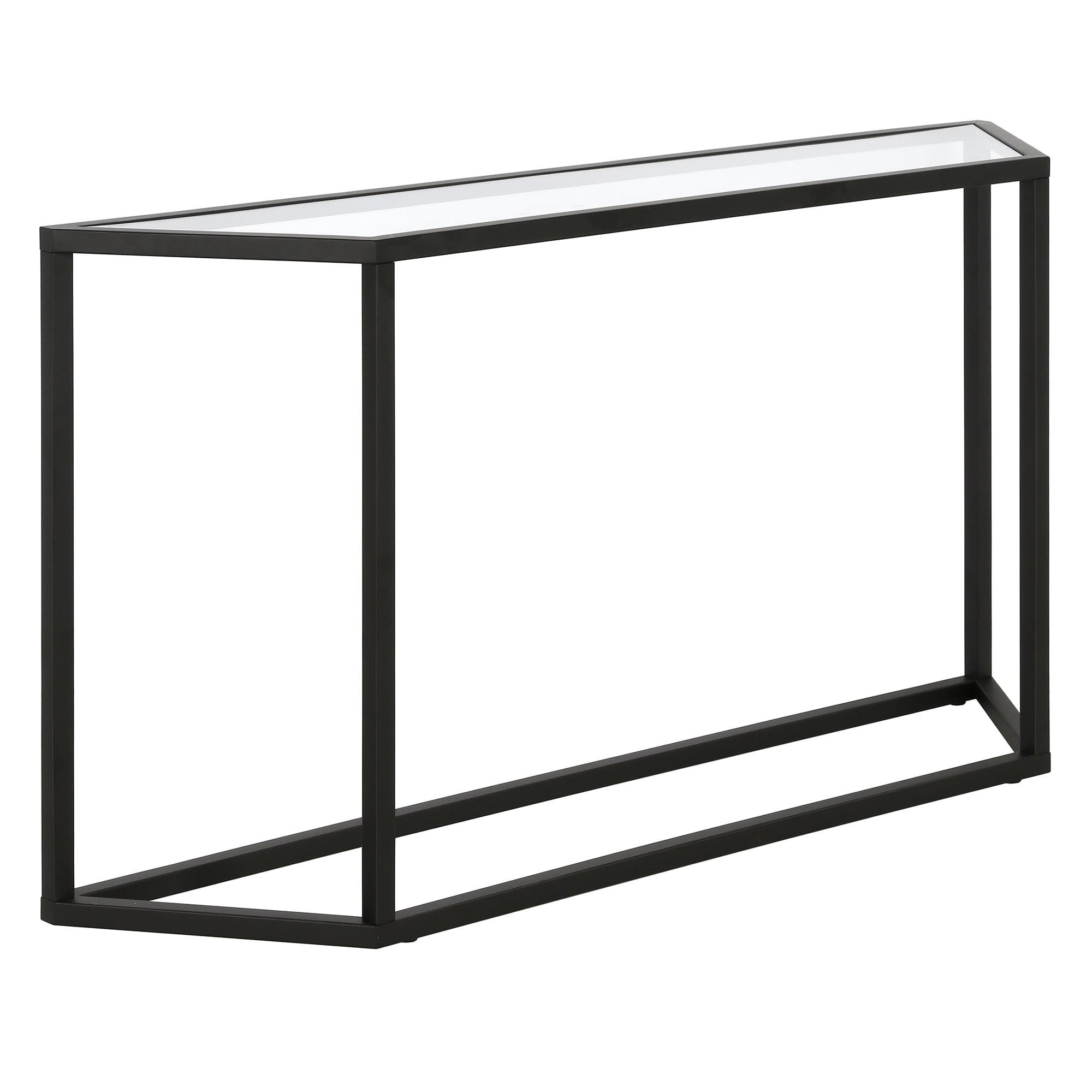 Levi 55" Blackened Bronze Glass Hallway Table