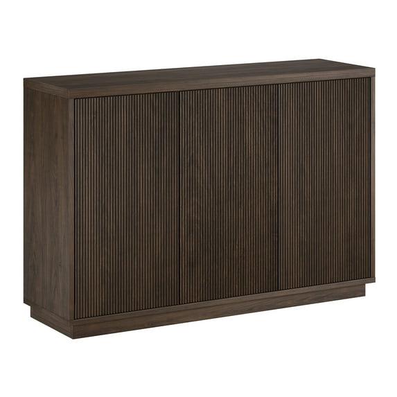 Evelyn&Zoe Modern/Contemporary 48" Wide Alder Brown Buffet Table