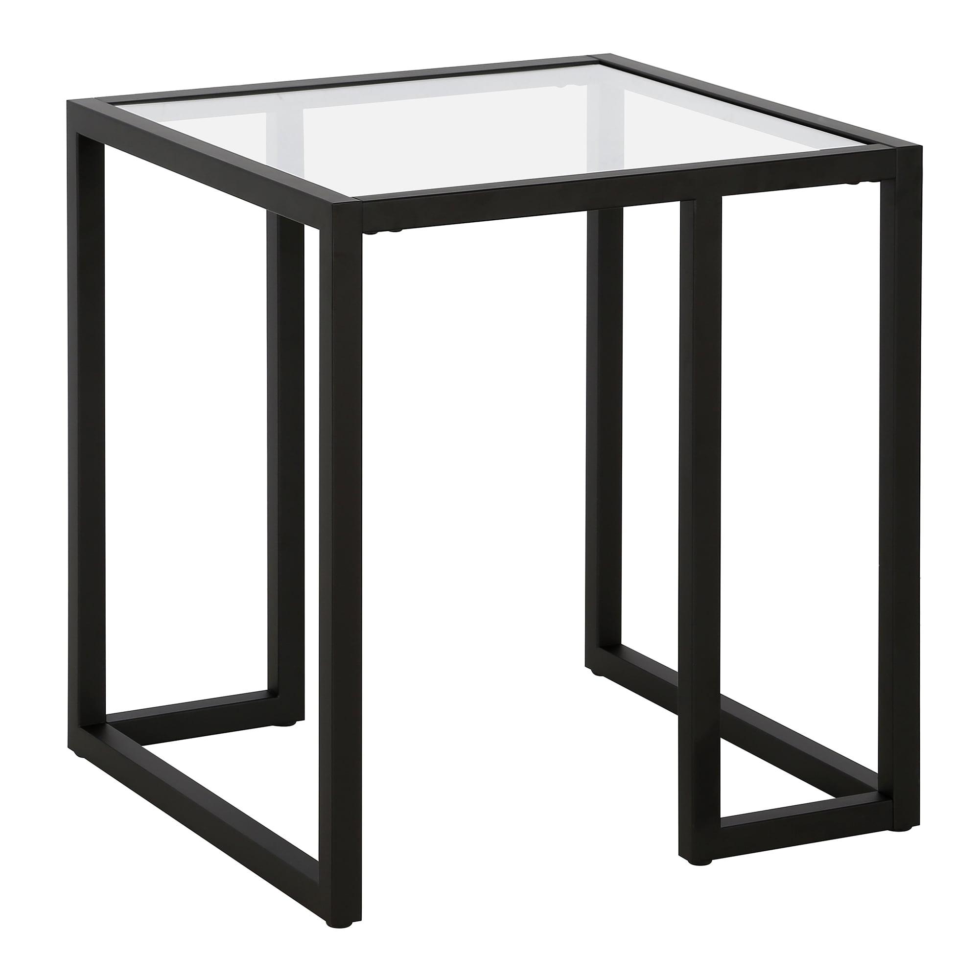 Evelyn&Zoe Oscar 20" Wide Square Side Table, Blackened Bronze