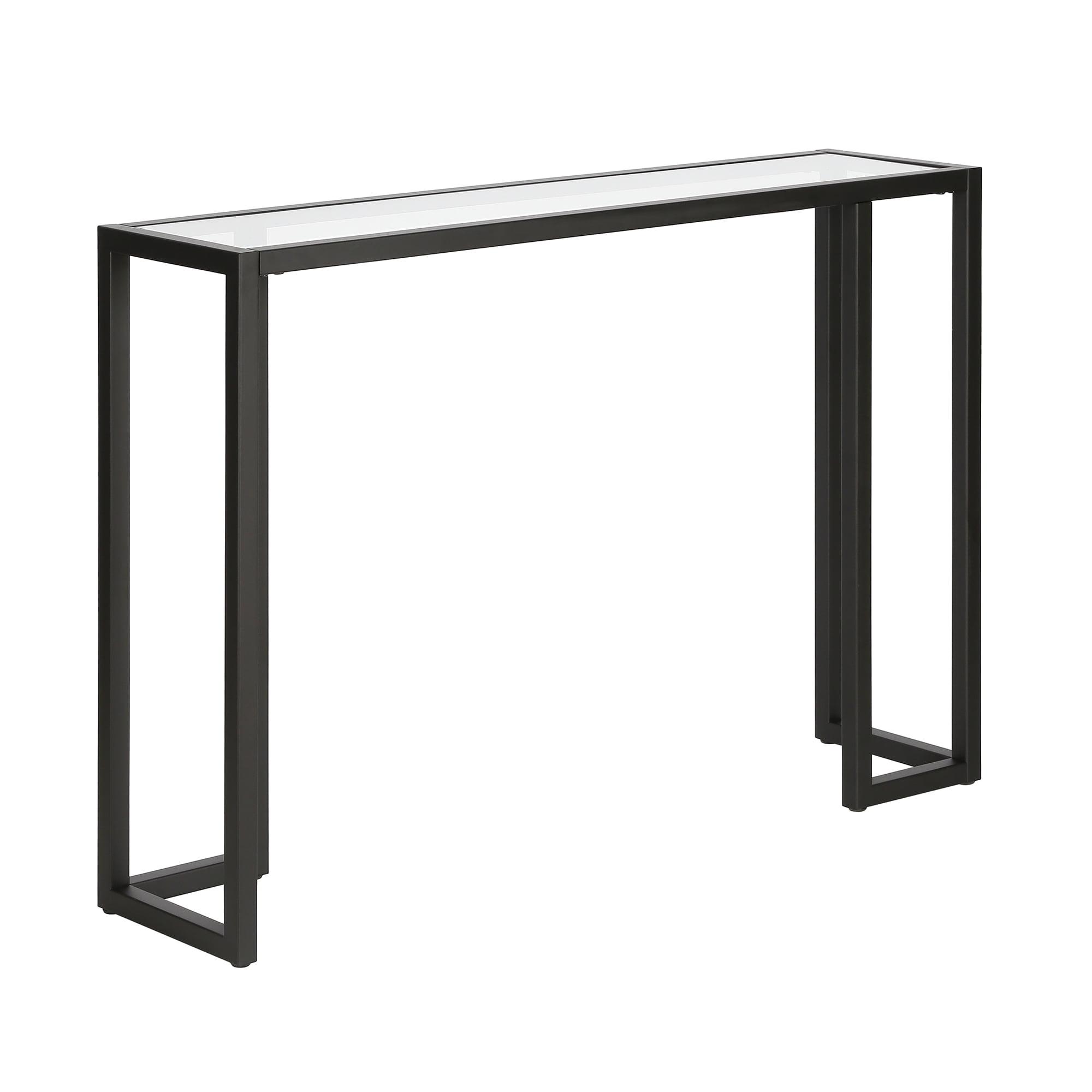 Evelyn&Zoe Oscar 42" Wide Rectangular Console Table, Blackened Bronze