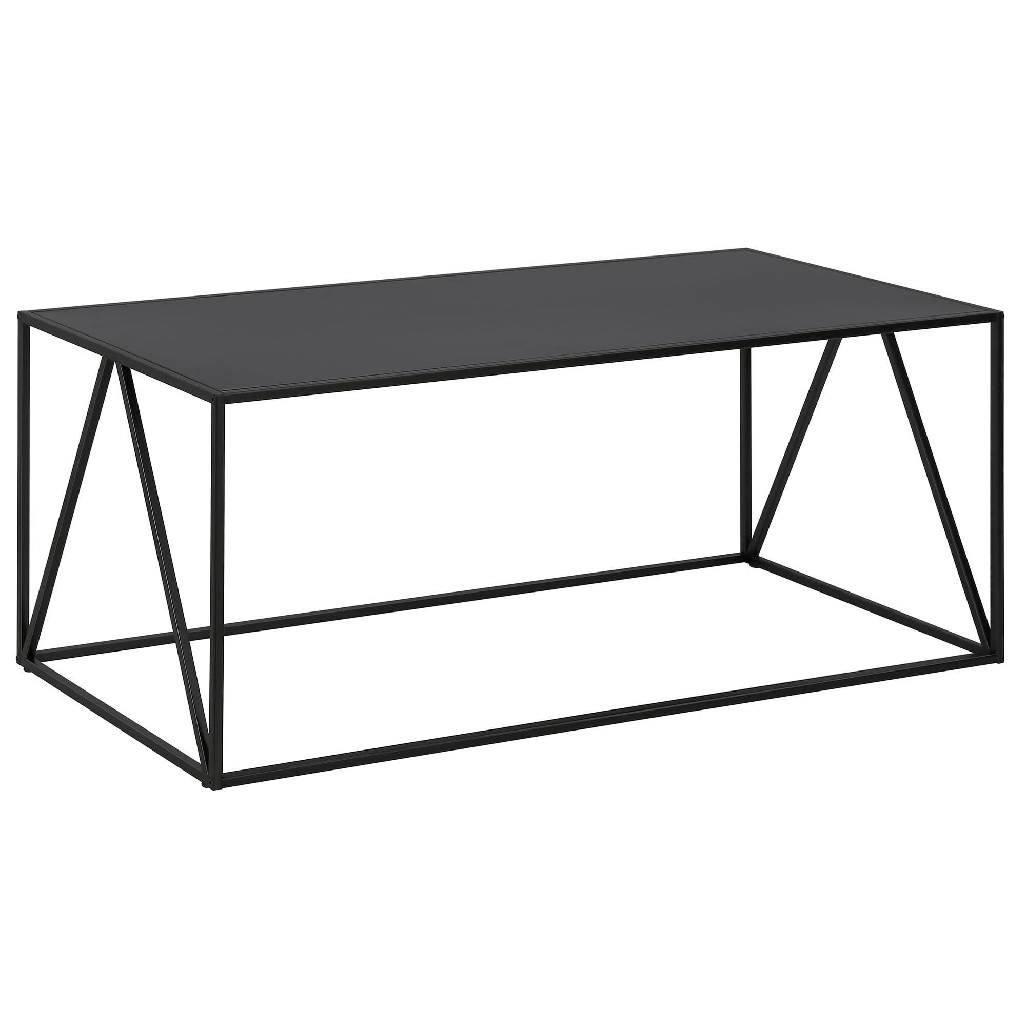 Pia 45" Blackened Bronze Rectangular Steel Coffee Table