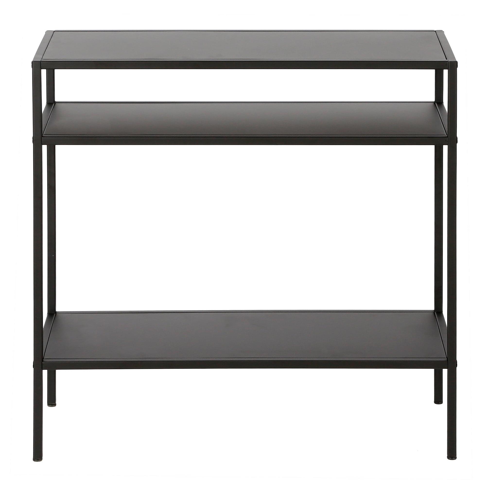 Evelyn&Zoe Ricardo 24" Wide Rectangular Side Table, Blackened Bronze