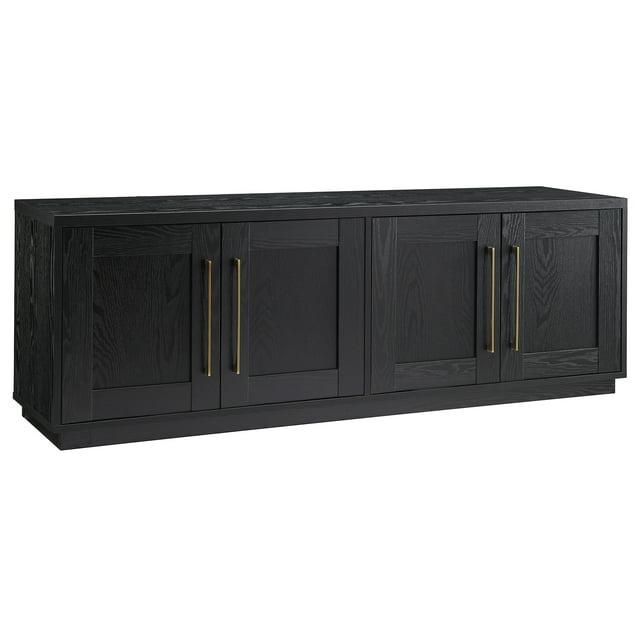 Evelyn&Zoe Tillman Rectangular TV Stand for TV's up to 75", Black Grain