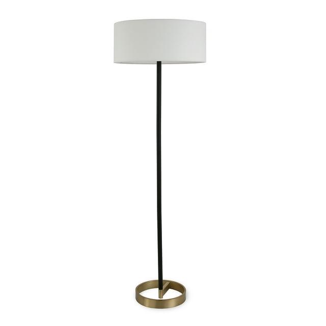 Evelyn&Zoe Traditional Metal Two-Tone Floor Lamp