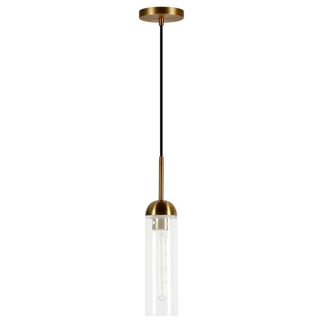 Evelyn&Zoe Transitional Clear Glass Mini Pendant