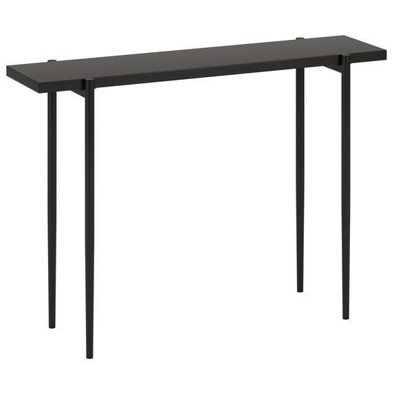 Evelyn&Zoe Wayne 42" Rectangular Console Table, Blackened Bronze
