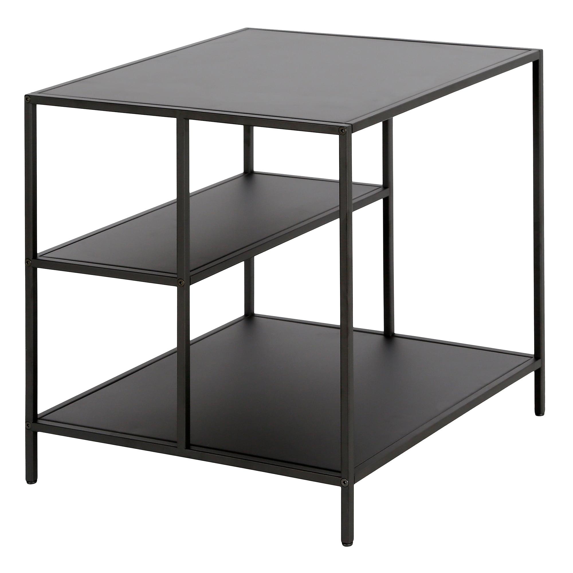 Winthrop 20" Blackened Bronze Metal Square Side Table