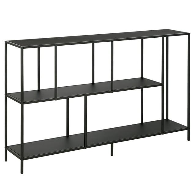 Evelyn&Zoe Winthrop 52" Wide Rectangular Console Table, Blackened Bronze