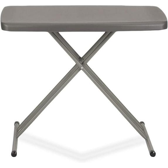 Adjustable Height Gray Polyethylene Folding Table