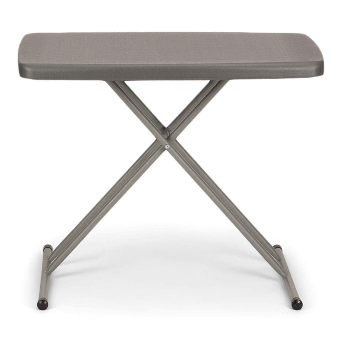 Adjustable Height Gray Polyethylene Folding Table