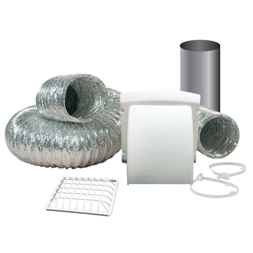 Wide Mouth Dryer Vent Kit with 4 in. X 8 Ft. Aluminum Dryer Duct