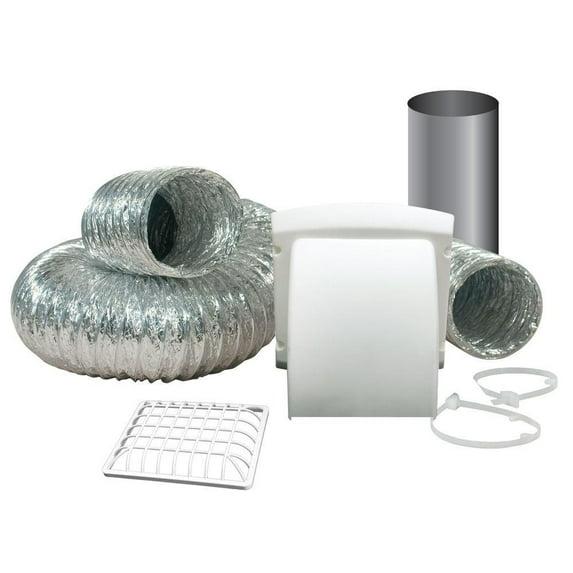 Wide Mouth Dryer Vent Kit with 4 in. X 8 Ft. Aluminum Dryer Duct