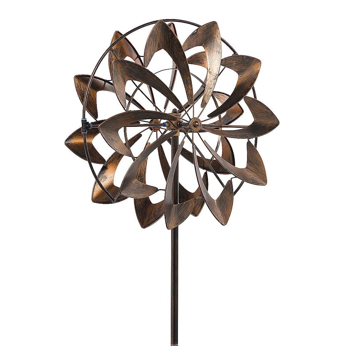 Evergreen 75" Bronze Metal Hydro Wind Spinner