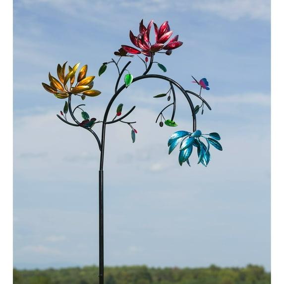 Red Barrel Studio® Siller 91 in. Flowers Wind Spinner Garden Stake
