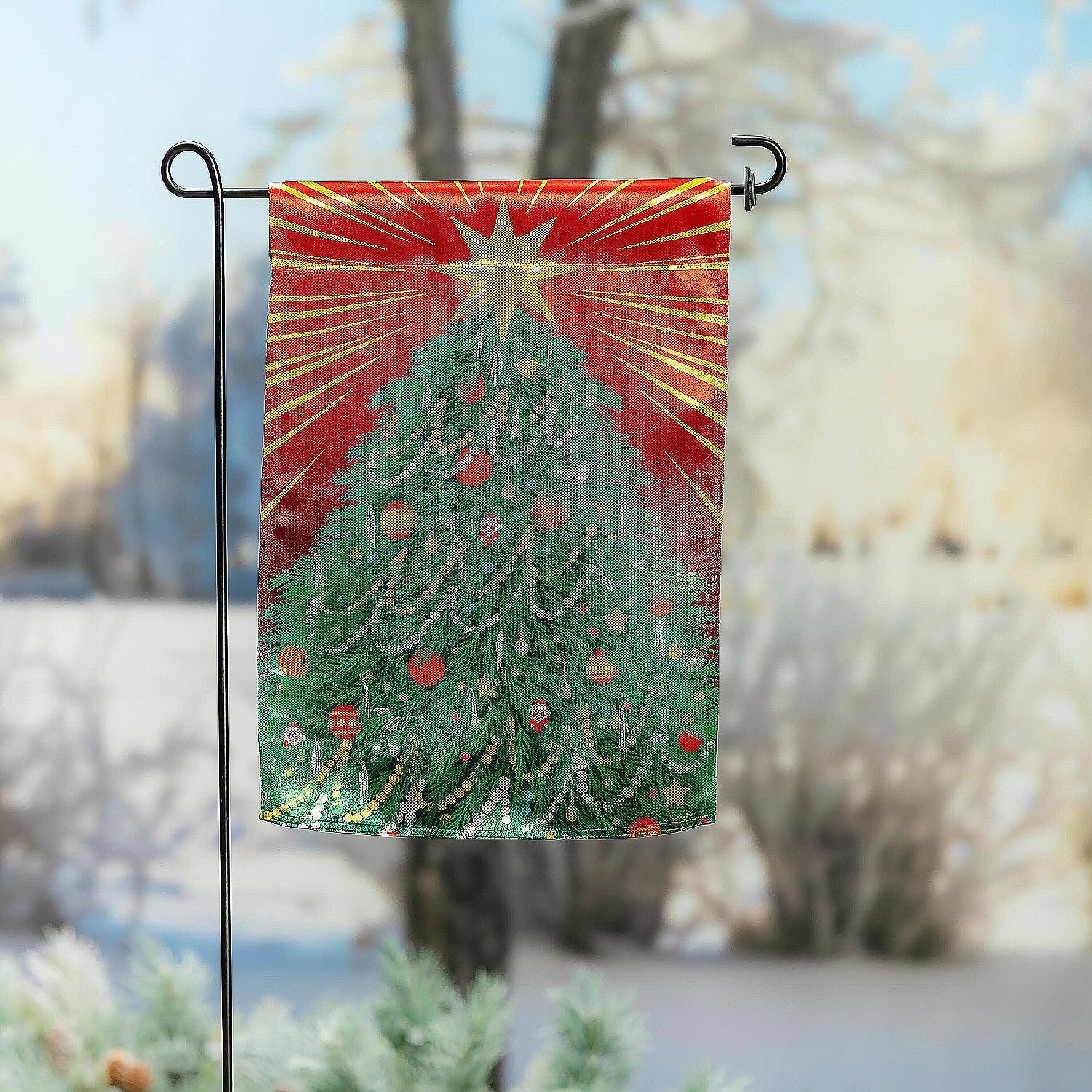 Evergreen Classic Christmas Tree Lustre Garden Flag 12 x 18 Inches Indoor Outdoor Decor