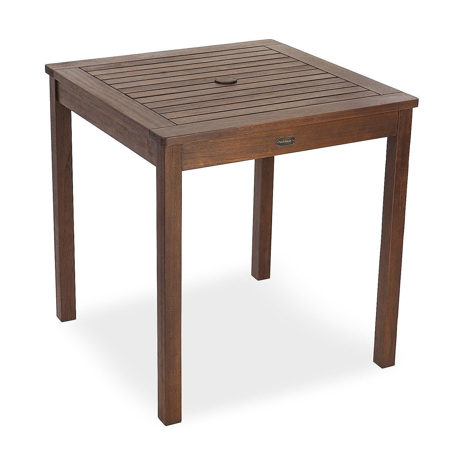 Evergreen Eucalyptus Wood Outdoor Square Bistro Table