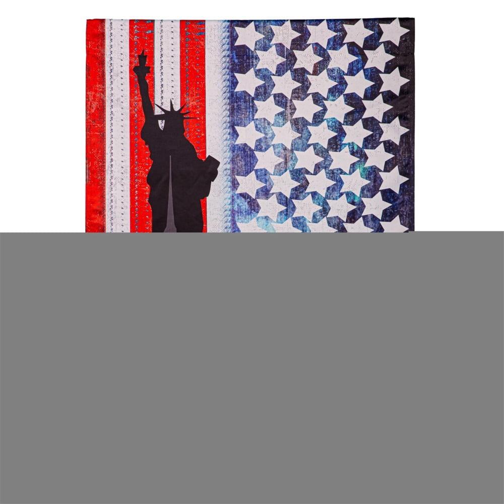 Liberty Statue Multicolor Suede House Flag, 28 x 44 inches