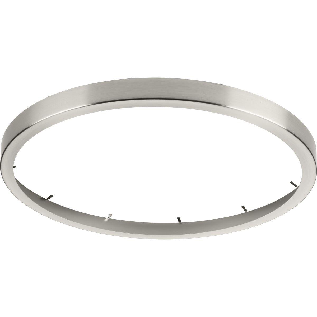 Progress Lighting, Everlume, 1-Light, Flush Mount, Brushed Nickel, Edgelit Round Trim Ring