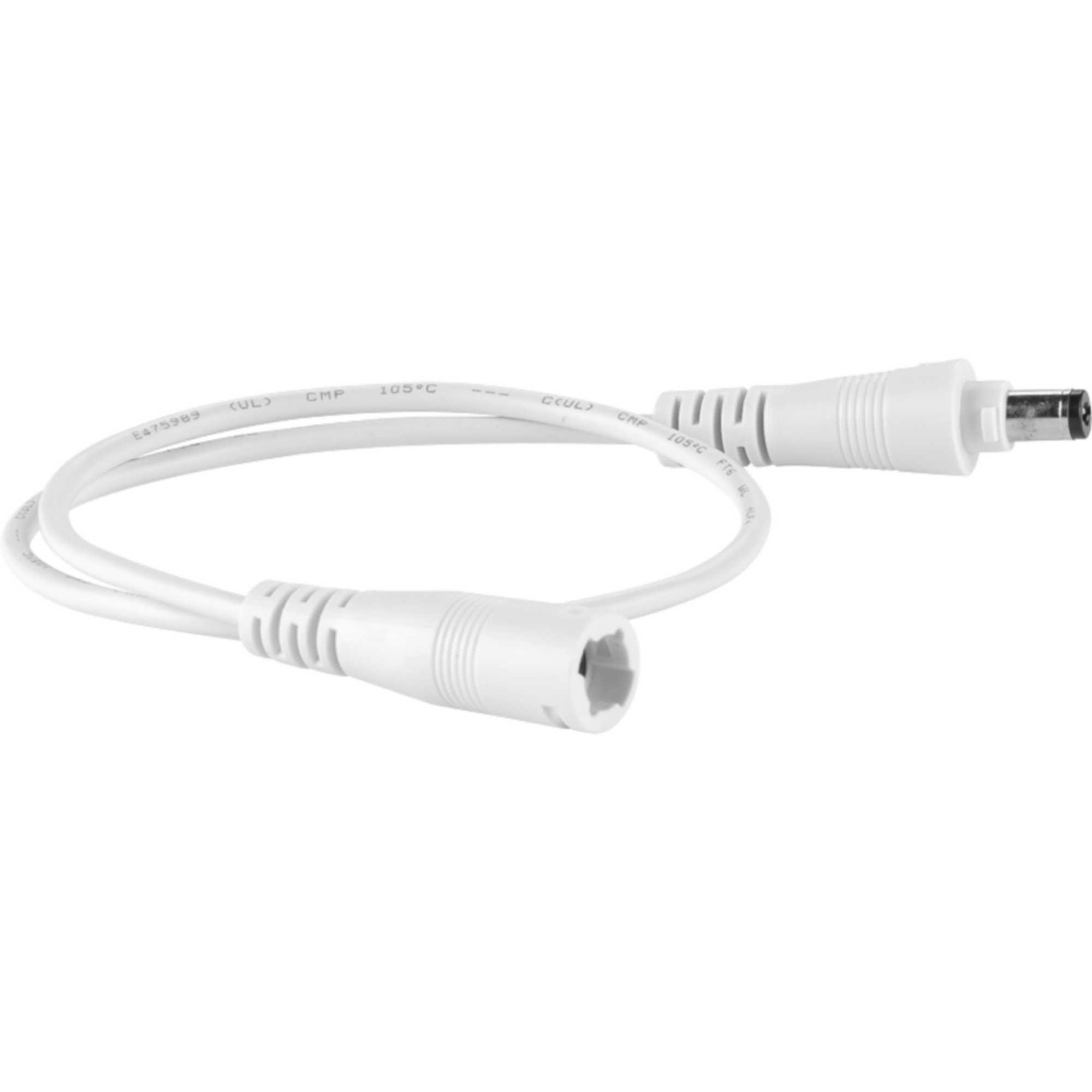 White 18" Edgelit Recessed Cable with Terminals